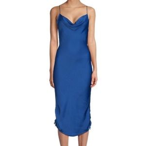 Intimately free people blue slip dress. Adjustable.